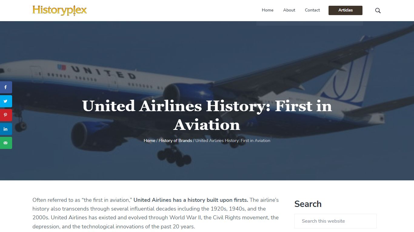 United Airlines History | How it Started and Where it Stands Today