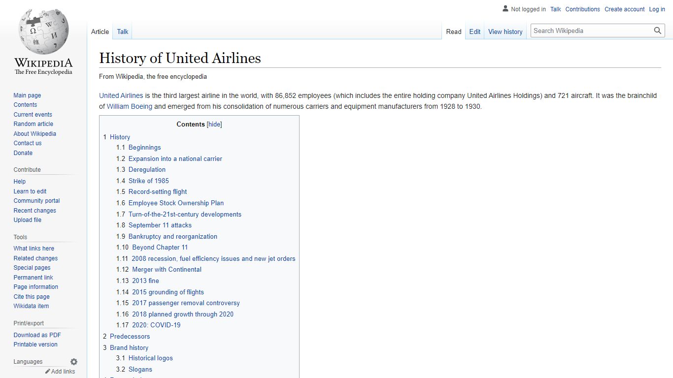 History of United Airlines - Wikipedia